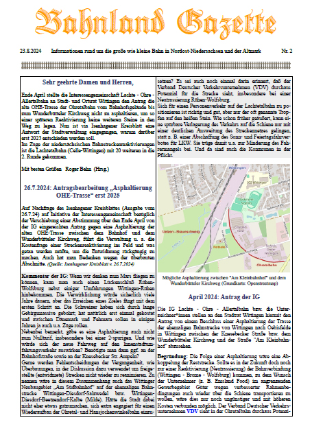 Bahnland Gazette Nummer 2